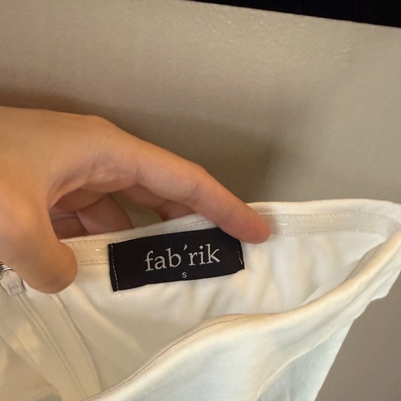 Strapless White Linen-Blend Mini Dress